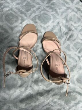 Chinese Laundry Blush Strappy Block Heel Sandals